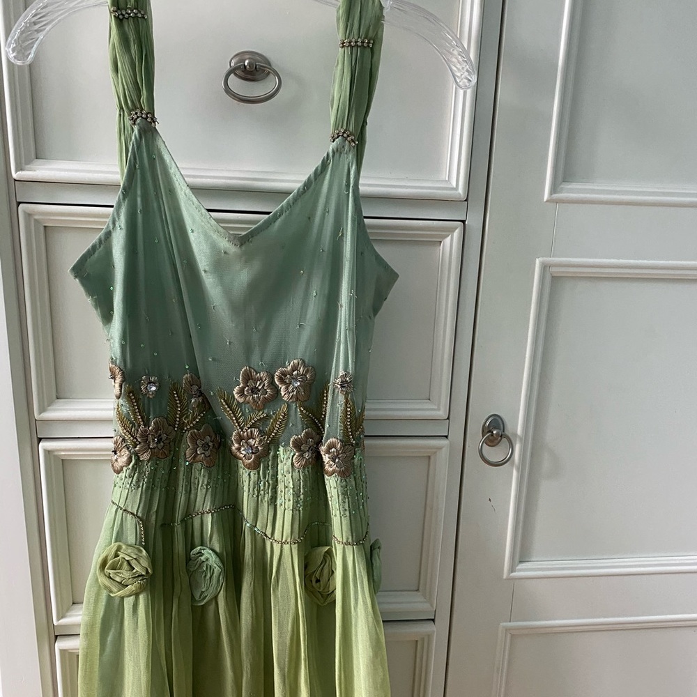 one of a kind hand stitched/beaded/dyed dress